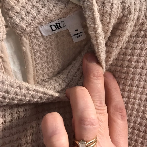 EUC DR2 by Daniel Rainn tan peplum high neck blouse - Picture 10 of 10